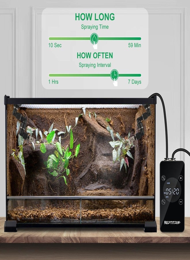 REPTITRIP Reptile Mister With Inner Clock, Easy to Setup Misting Timer for Reptile Tanks, DIY Misting System for Amphibians, and Rainforest Plants - Image 2
